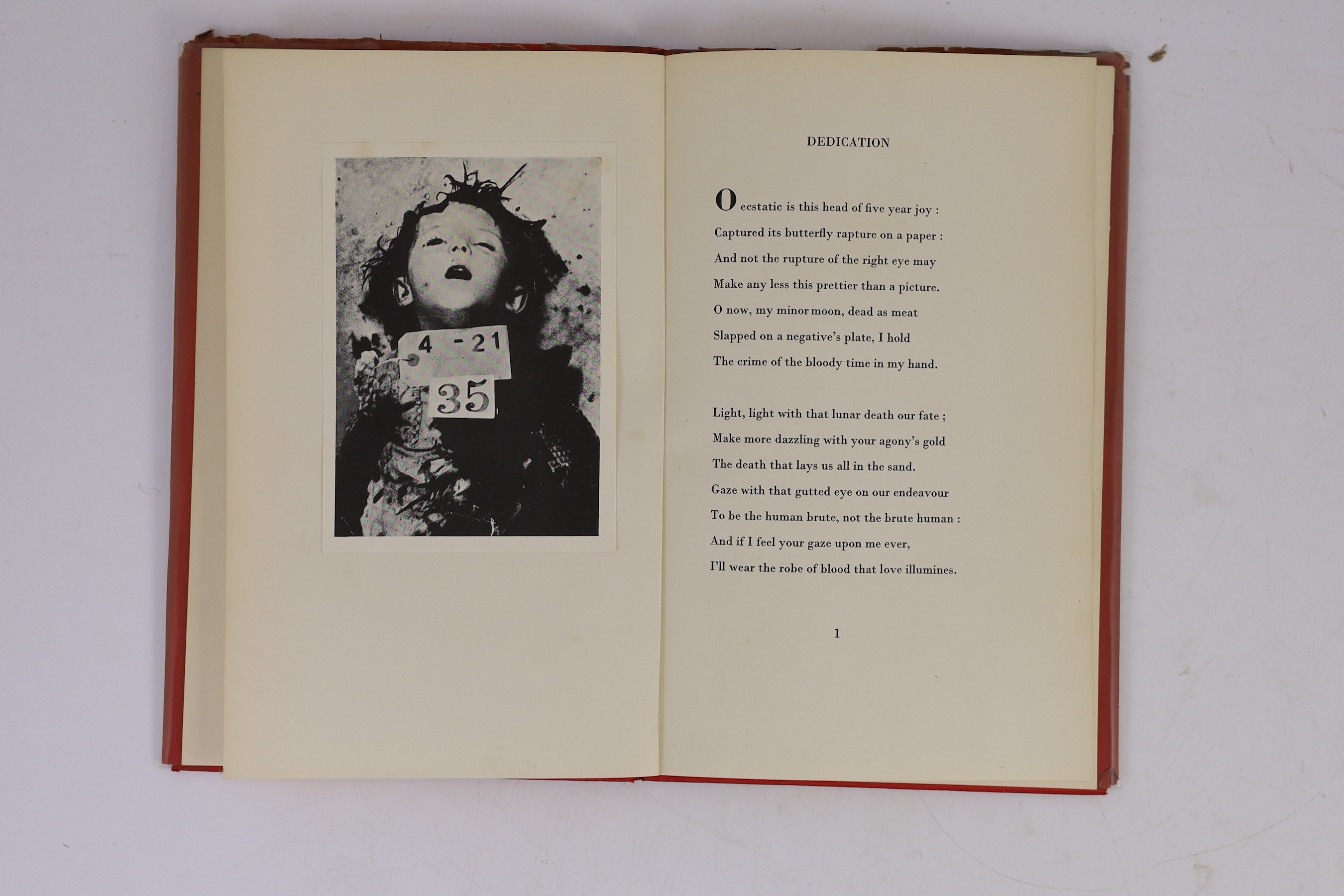 Sorley, Charles Hamilton - Marlborough and Other Poems, 8vo, cloth, Unversity Press, Cambridge, 1916; Eliot, T.S - Collected Poems 1909-1935, 8vo, cloth, Faber & Faber Limited, London, 1936; [Baker, George] - Elegy on Sp